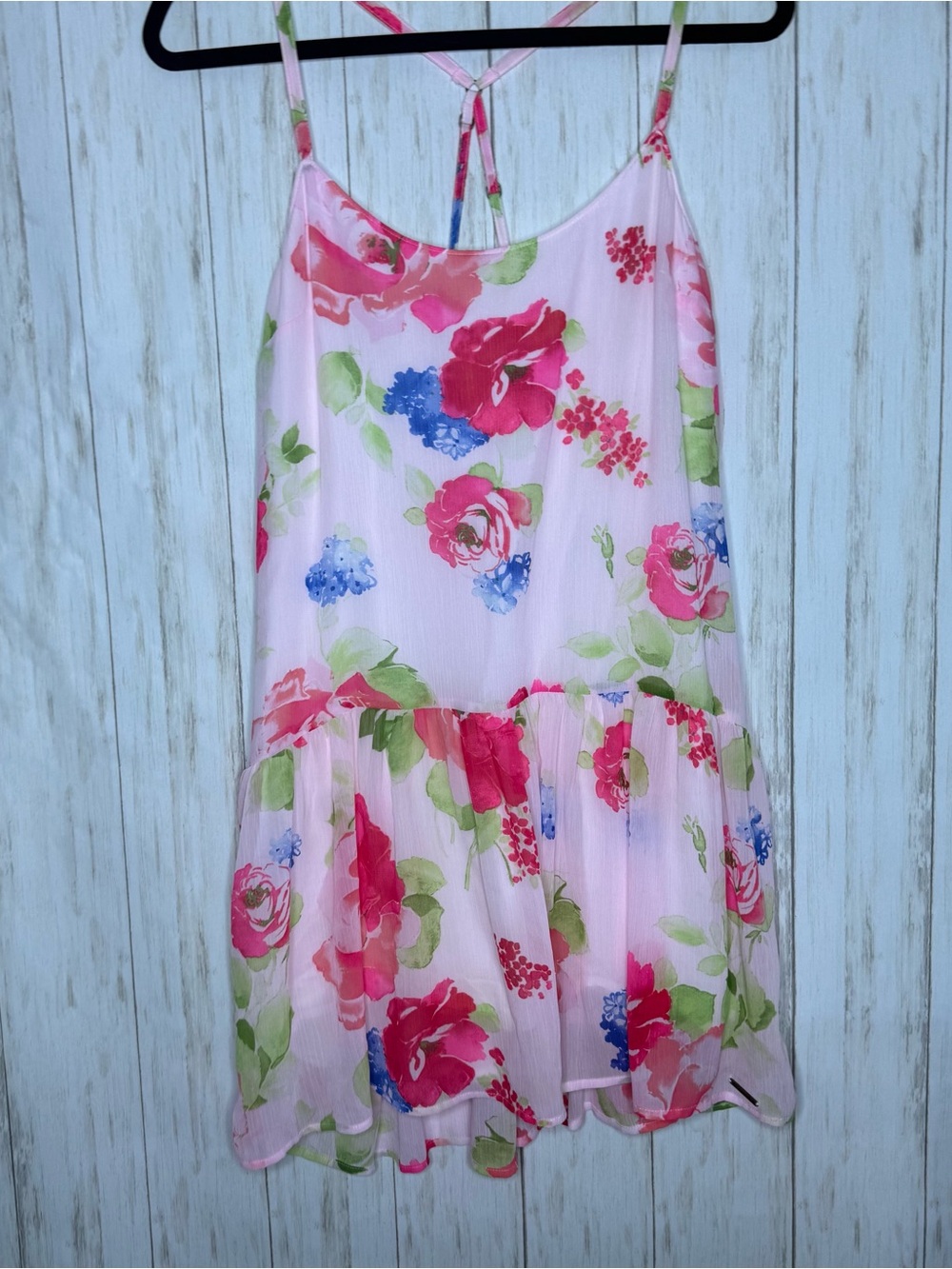Abercrombie & Fitch pink floral babydoll dress Medium